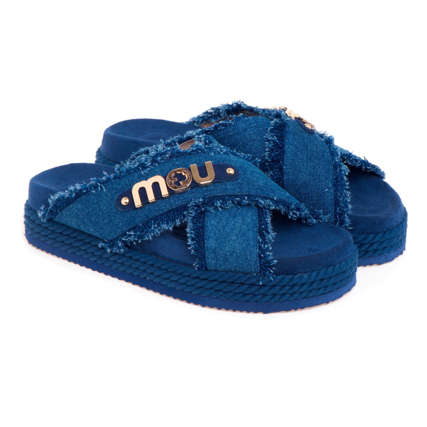 CRISS-CROSS SANDAL DENIM