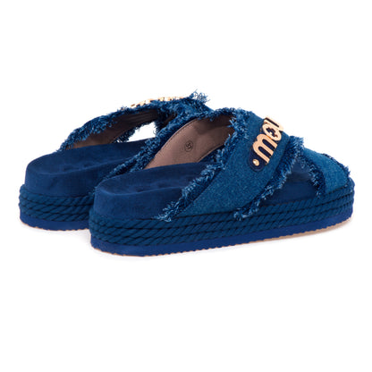 CRISS-CROSS SANDAL DENIM