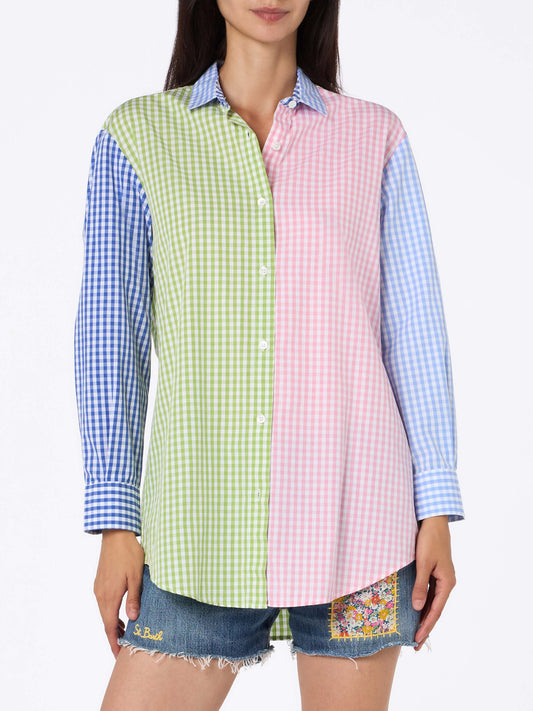 BRIGITTE- COTTON STRIPES MID V TEQUILA 21 EMB