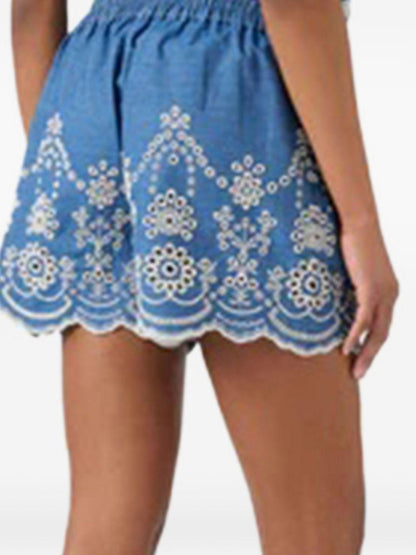 AMAMI-CHAMBRAY M MORRIS FLOWER 10 EMB