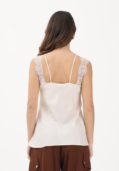 LYDIA TOP TWILL CON PIZZO