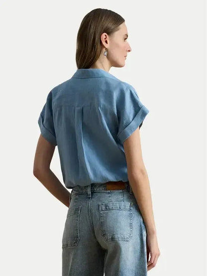 BROONO-SHORT SLEEVE-BUTTON FRONT